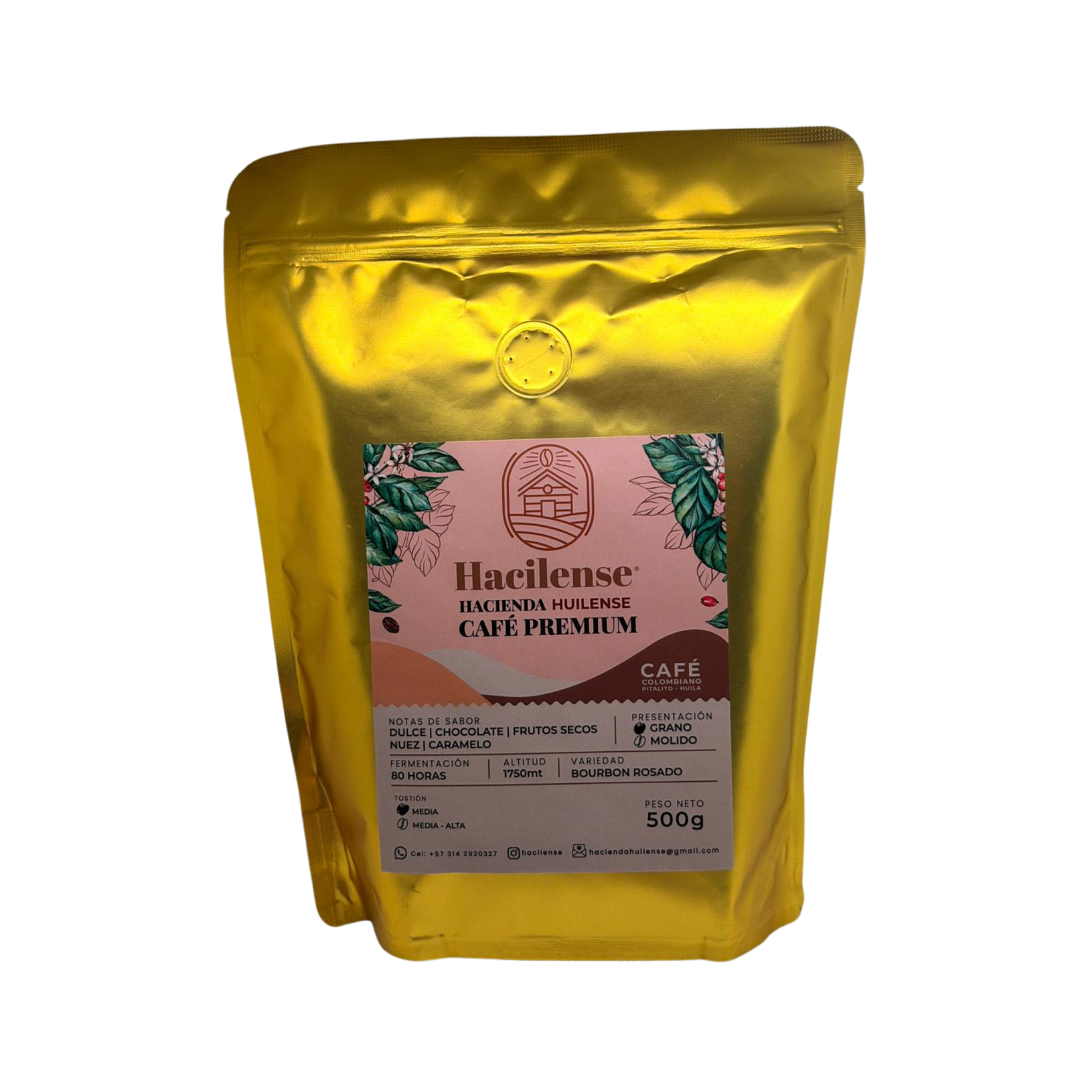 Café Tostado Bourbon Rosado - Grano